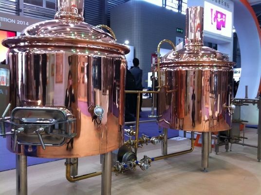 상업적인 구리 양조 장비 구리 맥주 탱크 50L - 10000L 245KGS