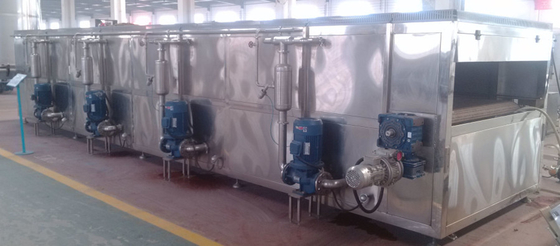 맥주 음료를 위한 스프레이 형태 패킹 생산 라인 갱도 Pasteurizer