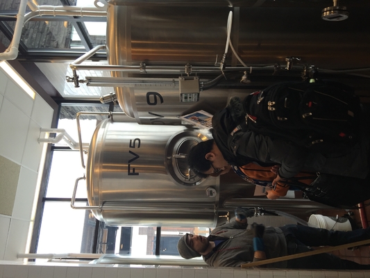 3.5bbl 직접 불 양조장 1개의 40Hq 콘테이너 직접적인 난방에 맞추는 작은 상업적인 양조 장비